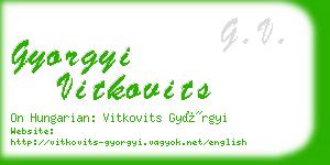 gyorgyi vitkovits business card